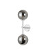 Tivoli Medium Arm Wall Light 2 Light G9 IP44 Polished Chrome/Smoke Smooth Round Glass-4