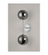 Tivoli Medium Arm Wall Light 2 Light G9 IP44 Polished Chrome/Smoke Smooth Round Glass-10