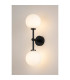 Tivoli Medium Arm Wall Light 2 Light G9 IP44 Satin Black/Opal Smooth Round Glass-3