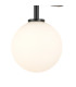 Tivoli Medium Arm Wall Light 2 Light G9 IP44 Satin Black/Opal Smooth Round Glass-6