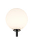 Tivoli Medium Arm Wall Light 2 Light G9 IP44 Satin Black/Opal Smooth Round Glass-7