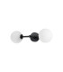 Tivoli Medium Arm Wall Light 2 Light G9 IP44 Satin Black/Opal Smooth Round Glass-9