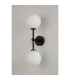 Tivoli Medium Arm Wall Light 2 Light G9 IP44 Satin Black/Opal Smooth Round Glass-10