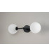 Tivoli Medium Arm Wall Light 2 Light G9 IP44 Satin Black/Opal Smooth Round Glass-12