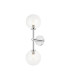 Tivoli Medium Arm Wall Light 2 Light G9 IP44 Polished Chrome/Clear Ribbed Round Glass-1