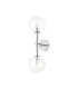 Tivoli Medium Arm Wall Light 2 Light G9 IP44 Polished Chrome/Clear Ribbed Round Glass-4