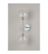 Tivoli Medium Arm Wall Light 2 Light G9 IP44 Polished Chrome/Clear Ribbed Round Glass-10