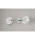 Tivoli Medium Arm Wall Light 2 Light G9 IP44 Polished Chrome/Clear Ribbed Round Glass-12