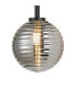 Tivoli Medium Arm Wall Light 2 Light G9 IP44 Satin Black/Smoke Ribbed Round Glass-6