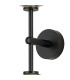 Tivoli Medium Arm Wall Light 2 Light G9 IP44 Satin Black/Smoke Ribbed Round Glass-8