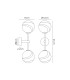 Tivoli Medium Arm Wall Light 2 Light G9 IP44 Brass Gold/Brown Round Marble Effect Glass-2