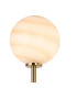 Tivoli Medium Arm Wall Light 2 Light G9 IP44 Brass Gold/Brown Round Marble Effect Glass-6