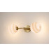 Tivoli Medium Arm Wall Light 2 Light G9 IP44 Brass Gold/Brown Round Marble Effect Glass-10