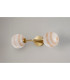 Tivoli Medium Arm Wall Light 2 Light G9 IP44 Brass Gold/Brown Round Marble Effect Glass-11