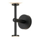 Tivoli Medium Arm Wall Light 2 Light G9 IP44 Satin Black/Grey Round Marble Effect Glass-8