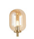 Tivoli Medium Arm Wall Light 2 Light G9 IP44 Brass Gold/Amber Smooth Tubular Glass-7