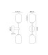 Tivoli Medium Arm Wall Light 2 Light G9 IP44 Polished Chrome/Opal Smooth Tubular Glass-2