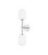 Tivoli Medium Arm Wall Light 2 Light G9 IP44 Polished Chrome/Opal Smooth Tubular Glass-4