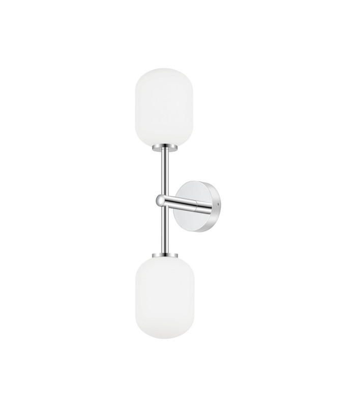 Tivoli Medium Arm Wall Light 2 Light G9 IP44 Polished Chrome/Opal Smooth Tubular Glass-4