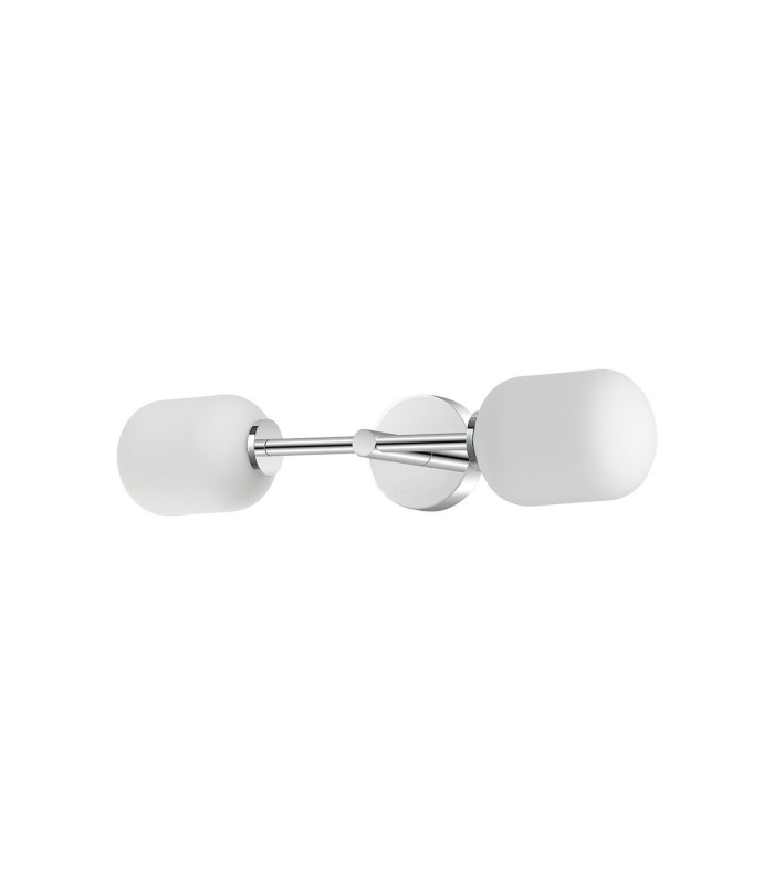 Tivoli Medium Arm Wall Light 2 Light G9 IP44 Polished Chrome/Opal Smooth Tubular Glass-9