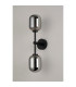 Tivoli Medium Arm Wall Light 2 Light G9 IP44 Satin Black/Smoke Smooth Tubular Glass-10