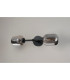 Tivoli Medium Arm Wall Light 2 Light G9 IP44 Satin Black/Smoke Smooth Tubular Glass-12