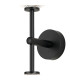 Tivoli Medium Arm Wall Light 2 Light G9 IP44 Satin Black/Clear Cross Pattern Round Glass-8