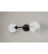 Tivoli Medium Arm Wall Light 2 Light G9 IP44 Satin Black/Clear Cross Pattern Round Glass-12