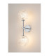 Tivoli Medium Arm Wall Light 2 Light G9 IP44 Polished Chrome/Clear Dune Effect Round Glass-3