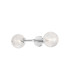 Tivoli Medium Arm Wall Light 2 Light G9 IP44 Polished Chrome/Clear Dune Effect Round Glass-5