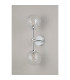Tivoli Medium Arm Wall Light 2 Light G9 IP44 Polished Chrome/Clear Dune Effect Round Glass-10
