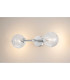 Tivoli Medium Arm Wall Light 2 Light G9 IP44 Polished Chrome/Clear Dune Effect Round Glass-11