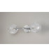 Tivoli Medium Arm Wall Light 2 Light G9 IP44 Polished Chrome/Clear Dune Effect Round Glass-12