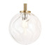 Tivoli Medium Arm Wall Light 2 Light G9 IP44 Brass Gold/Clear Waved Round Glass-6