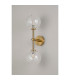 Tivoli Medium Arm Wall Light 2 Light G9 IP44 Brass Gold/Clear Waved Round Glass-10