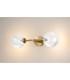 Tivoli Medium Arm Wall Light 2 Light G9 IP44 Brass Gold/Clear Waved Round Glass-11