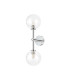 Tivoli Medium Arm Wall Light 2 Light G9 IP44 Polished Chrome/Clear Swirl Round Glass-4