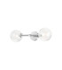 Tivoli Medium Arm Wall Light 2 Light G9 IP44 Polished Chrome/Clear Swirl Round Glass-5