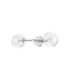 Tivoli Medium Arm Wall Light 2 Light G9 IP44 Polished Chrome/Clear Swirl Round Glass-9