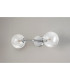 Tivoli Medium Arm Wall Light 2 Light G9 IP44 Polished Chrome/Clear Swirl Round Glass-12