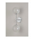 Tivoli Medium Arm Wall Light 2 Light G9 IP44 Polished Chrome/White Two-Tone Snow Specks Round Glass-10