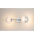 Tivoli Medium Arm Wall Light 2 Light G9 IP44 Polished Chrome/White Two-Tone Snow Specks Round Glass-11