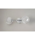 Tivoli Medium Arm Wall Light 2 Light G9 IP44 Polished Chrome/White Two-Tone Snow Specks Round Glass-12