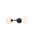 Tivoli Medium Arm Wall Light 2 Light G9 IP44 Satin Black/Opal Round Segment Glass-5