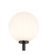 Tivoli Medium Arm Wall Light 2 Light G9 IP44 Satin Black/Opal Round Segment Glass-7