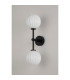 Tivoli Medium Arm Wall Light 2 Light G9 IP44 Satin Black/Opal Round Segment Glass-10