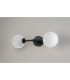 Tivoli Medium Arm Wall Light 2 Light G9 IP44 Satin Black/Opal Round Segment Glass-12