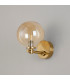 Tivoli Short Arm Wall Light 1 Light G9 IP44 Brass Gold/Amber Smooth Round Glass-8