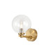 Tivoli Short Arm Wall Light 1 Light G9 IP44 Brass Gold/Clear Smooth Round Glass-1