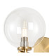 Tivoli Short Arm Wall Light 1 Light G9 IP44 Brass Gold/Clear Smooth Round Glass-5